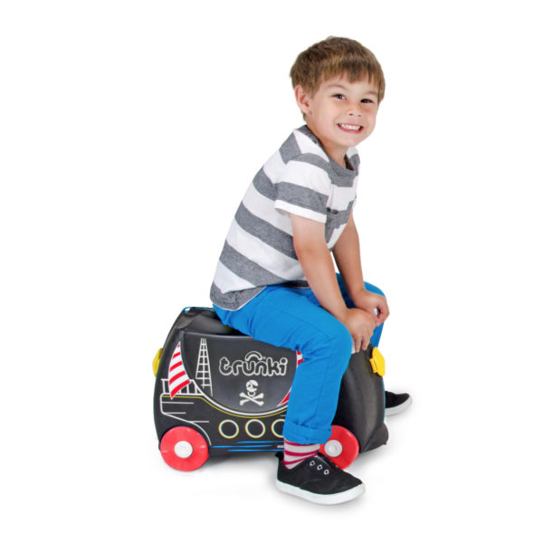 Trunki Pedro Pirat, Farbe Schwarz, 18 Liter, Koffer mit Sattel, Reiseartikel Webshop weshop.ch