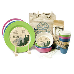 Biologisch abbaubares Picknick Set, EcoSoulife, Schweizer Reisezubehör Online-Shop weshop.ch