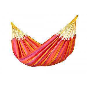 Einzel-Hängematte Sorisa von La Siesta, Wetterbeständigem, Farbe Mandarin, Onlineshop für Reiseartikel weshop.ch