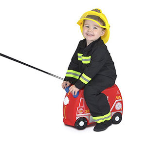 Trunki frank fire truck, kindertrolley, Farbe Rot, 18 Liter, Koffer mit Sattel, Reiseartikel Webshop weshop.ch