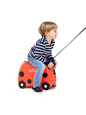 Trunki Harley der Marienkäfer , Kinderkoffer, Farbe rot, 18 Liter, Koffer mit Sattel, Reiseartikel Webshop weshop.ch