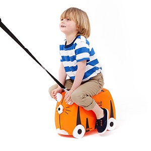 Trunki Tigerorange Tipu, kinderkoffer Handgepäck, Farbe orange, 18 Liter, Koffer mit Sattel, Reiseartikel Webshop weshop.ch