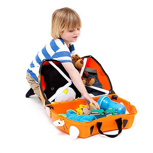 Trunki Tigerorange Tipu, kinderkoffer Handgepäck, Farbe orange, 18 Liter, Innensicht, Reiseartikel Webshop weshop.ch
