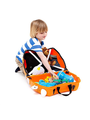Trunki Tigerorange Tipu, kinderkoffer Handgepäck, Farbe orange, 18 Liter, Innensicht, Reiseartikel Webshop weshop.ch
