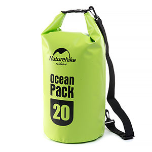 Wasserdichter Seesack mit 5 Litern Volumen, Farbe Lime – Reiseartikel onlineshop weshop.ch – Jetzt online kaufen