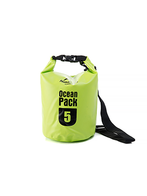 Wasserdichter Seesack mit 5 Litern Volumen, Farbe Lime – Reiseartikel onlineshop weshop.ch – Jetzt online kaufen
