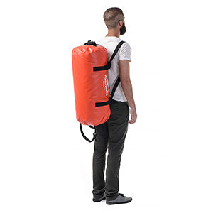 Wasserdichte Tasche 60 Liter, Rückseite, Reiseuntensilien Online Shop weshop.ch