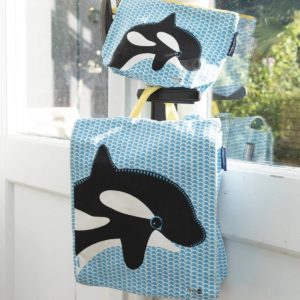 Bundles Kinder Malheft und Etui in Blau Orcas Tiermotive - Image 6