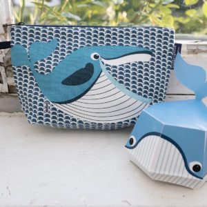 Kinder Etui in Dunkelblau mit Walfisch Tiermotiv  - COQ EN PÂTE - Image 3