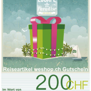 weshop.ch Reiseartikel Onlineshop Gutschein im Wert von 100 CHF