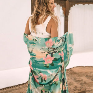 Bunter Damen Strand Kimono Daria-9381