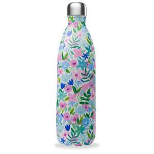 Edelstahlflasche Flora Blau, Qwetch -9292