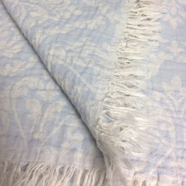 Hamamtuch Pestmental mit Jacquard Muster - Wellow Chroma Pestmental Hell Blau