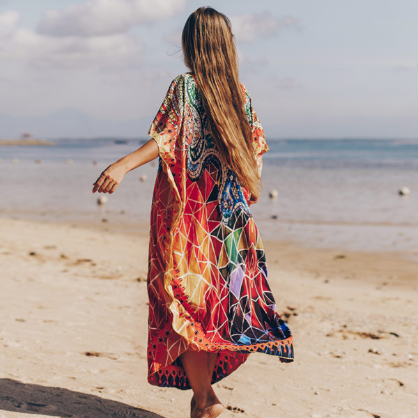 Boho Strand Kimono Flora für Damen-10636