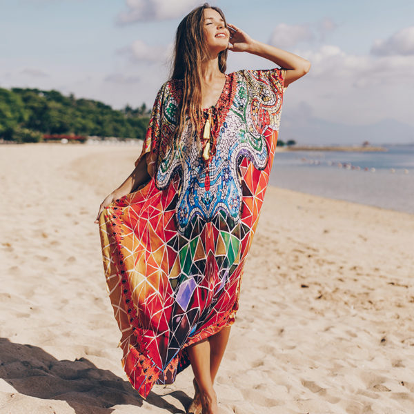 Boho Strand Kimono Flora für Damen-10638