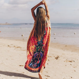 Boho Strand Kimono Flora für Damen-10639
