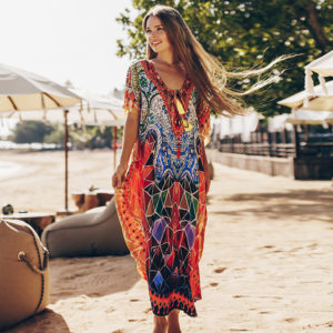 Boho Strand Kimono Flora für Damen-10640