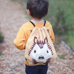 Kinder Etui mit Igel Design in beige - Image 3