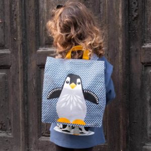 Kinder Malheft und Etui in Dunkelblau  Pinguin Tiermotiv - Image 7