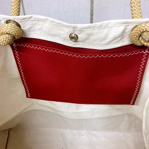 XXL Segeltuchtasche Breitformat in rot - Image 3