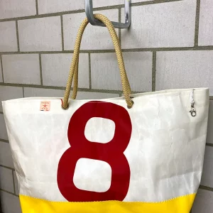 Sehr grosse Segeltuchtasche Breitformat in rot und Orange - Image 5