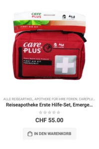 Reiseapotheke kaufen Erste Hilfe Set Emergency Care Plus First Aid Kit