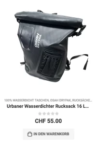 Wasserdichte Rucksäcke und Taschen Urban 16 Liter