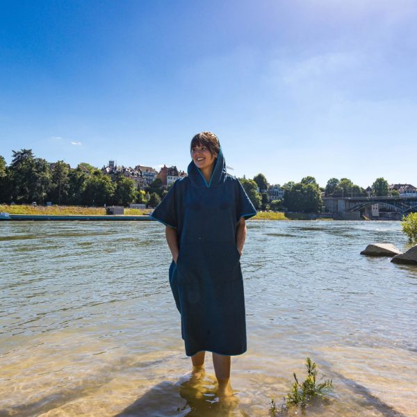 Wickelfisch Strandkabine Frau